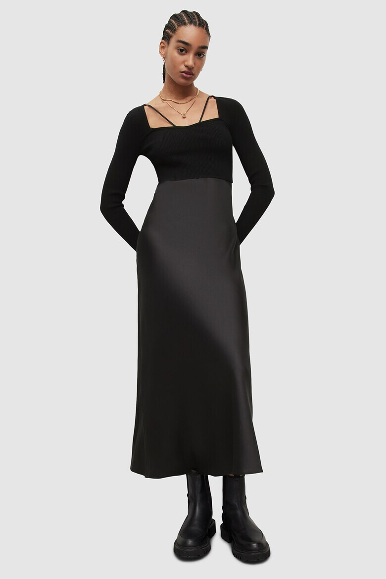 AllSaints Rochie midi cu model 2in1 - Pled.ro