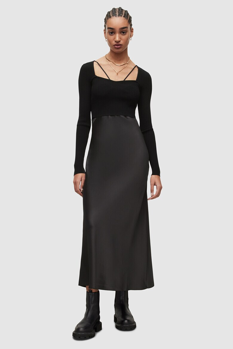 AllSaints Rochie midi cu model 2in1 - Pled.ro