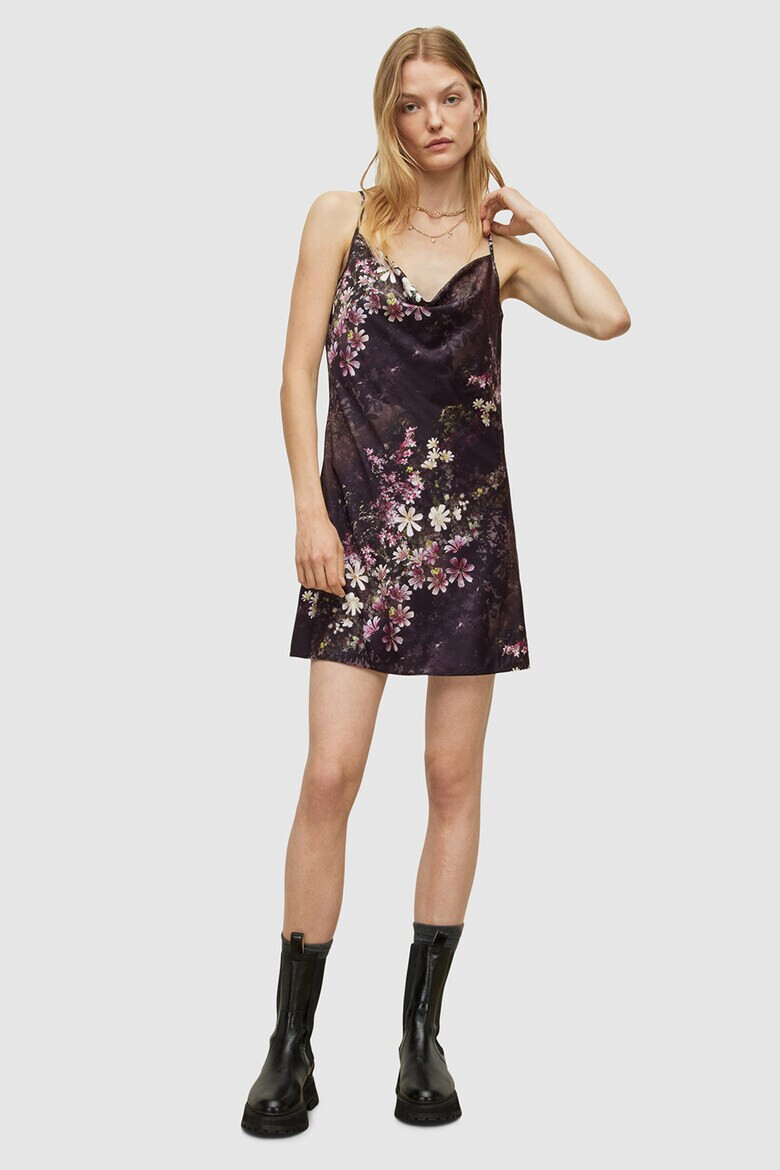 AllSaints Rochie midi cu model floral Haddi - Pled.ro