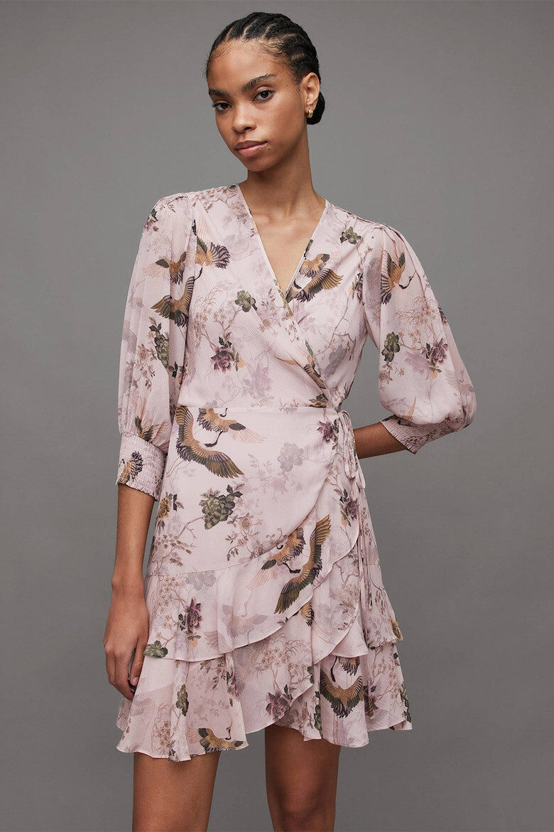 AllSaints Rochie mini cu imprimeu floral Peggy - Pled.ro