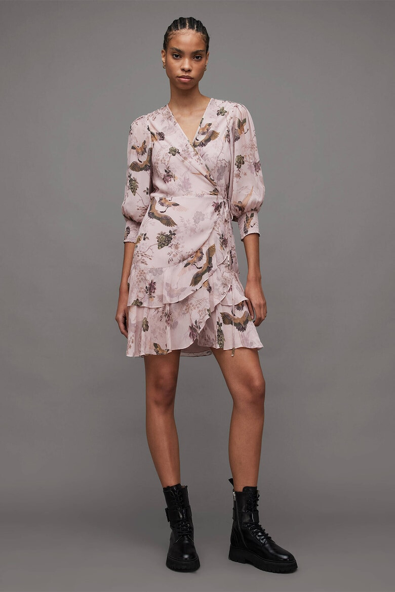 AllSaints Rochie mini cu imprimeu floral Peggy - Pled.ro