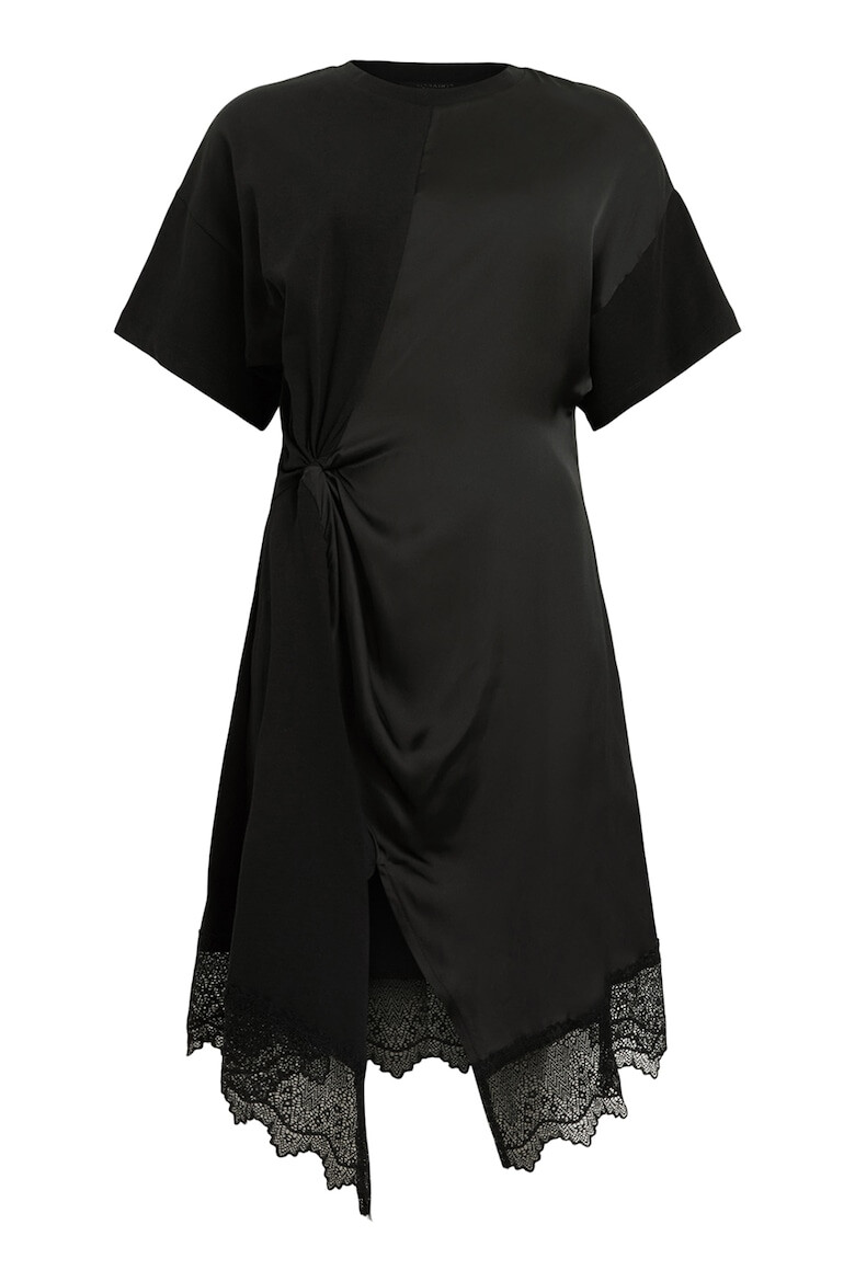 AllSaints Rochie mini cu maneci scurte si terminatie de dantela - Pled.ro