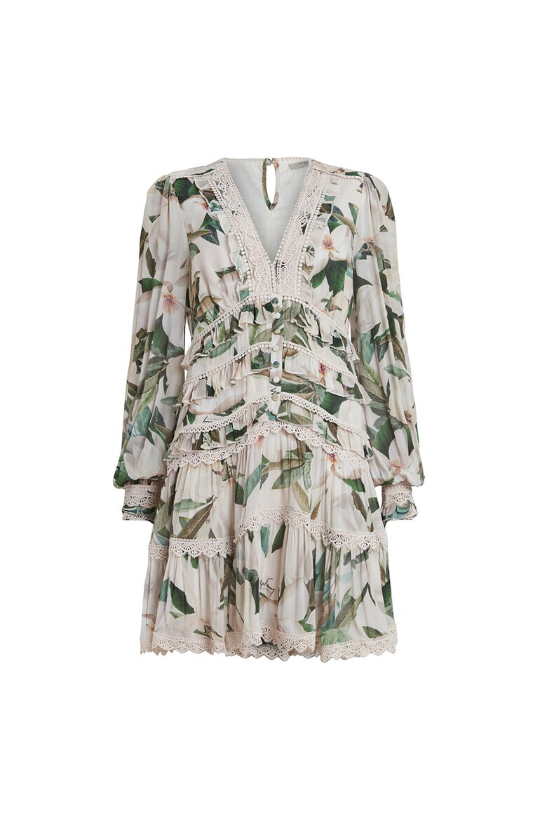 AllSaints Rochie mini cu model floral - Pled.ro