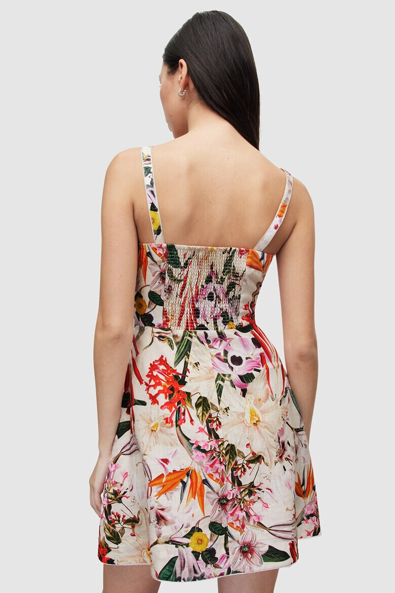 AllSaints Rochie mini de in cu model floral - Pled.ro