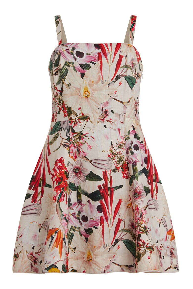 AllSaints Rochie mini de in cu model floral - Pled.ro