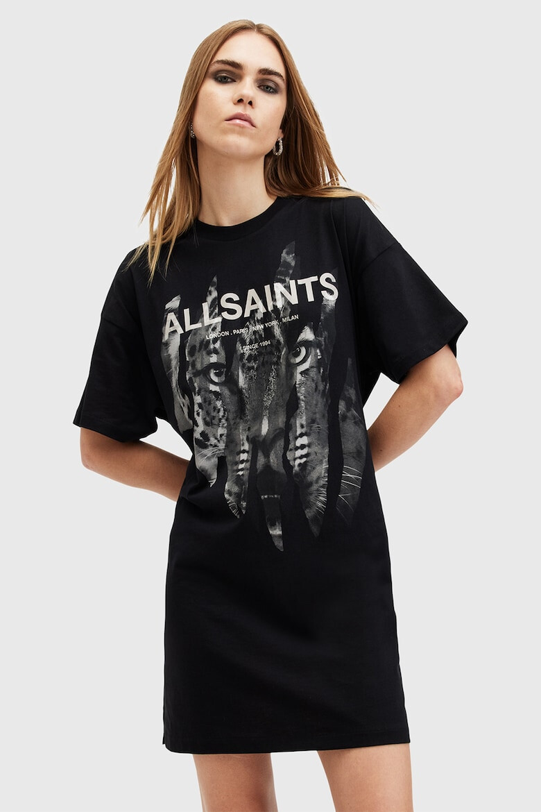 AllSaints Rochie-tricou de bumbac - Pled.ro