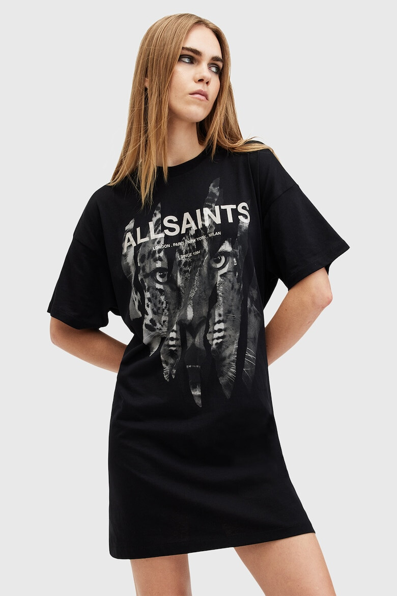 AllSaints Rochie-tricou de bumbac - Pled.ro