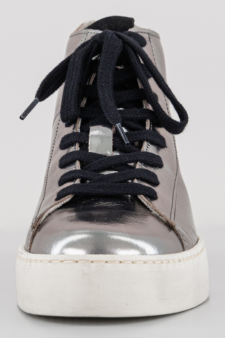 AllSaints Tenisi mid-high de piele cu aspect metalizat - Pled.ro