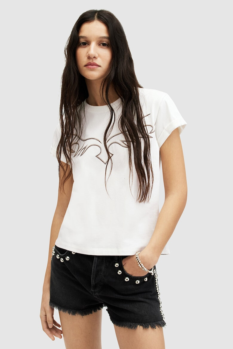 AllSaints Tricou cu broderie Randal Anna - Pled.ro