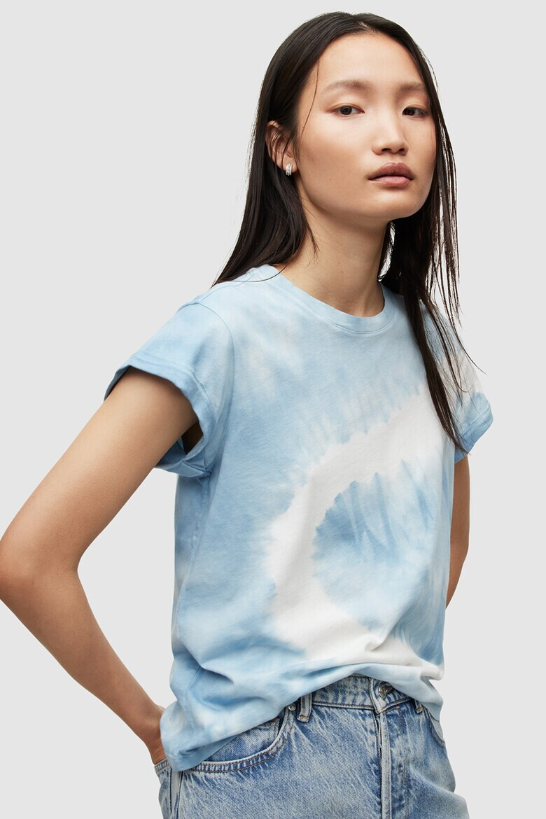 AllSaints Tricou cu decolteu la baza gatului si imprimeu tie-dye Mariana Anna - Pled.ro