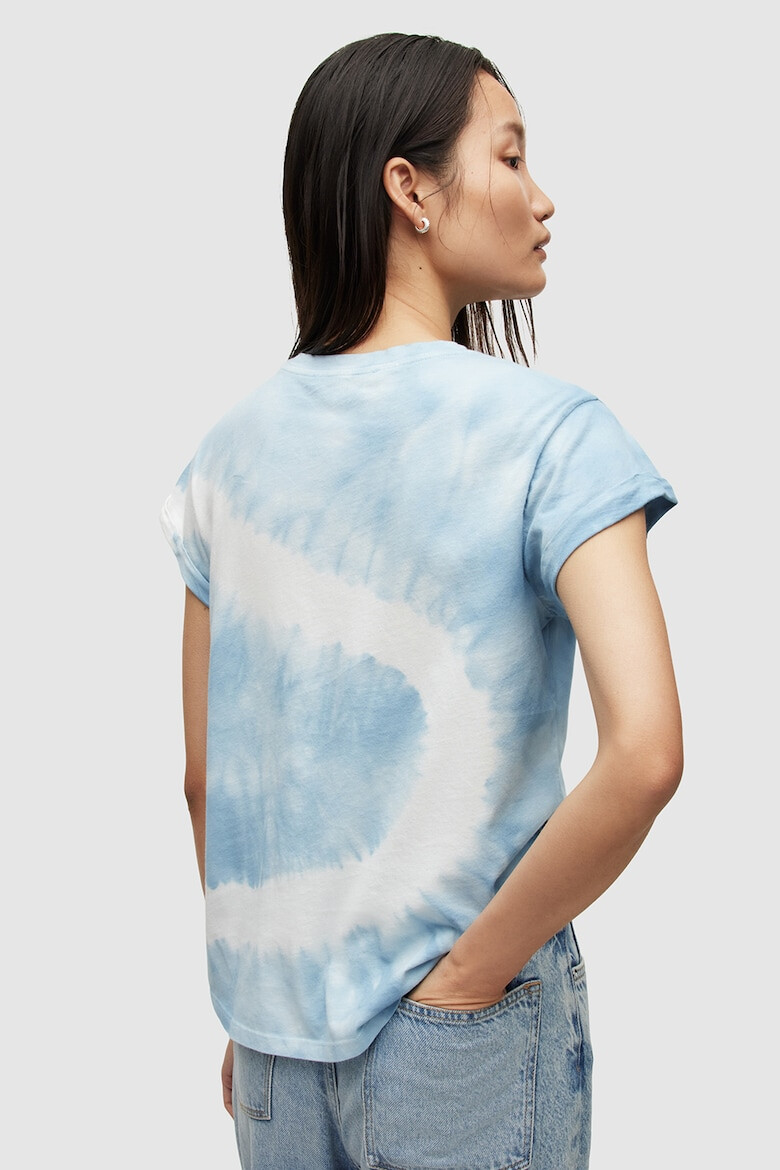 AllSaints Tricou cu decolteu la baza gatului si imprimeu tie-dye Mariana Anna - Pled.ro