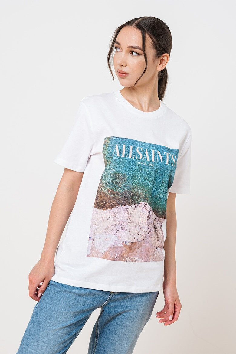 AllSaints Tricou cu logo si imprimeu foto Rioni - Pled.ro