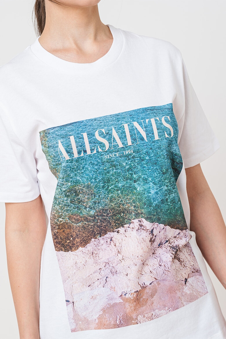 AllSaints Tricou cu logo si imprimeu foto Rioni - Pled.ro