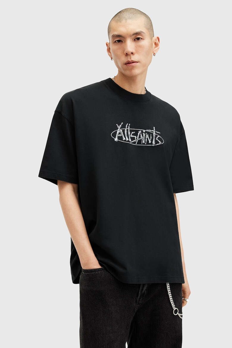 AllSaints Tricou de bumbac cu imprimeu - Pled.ro