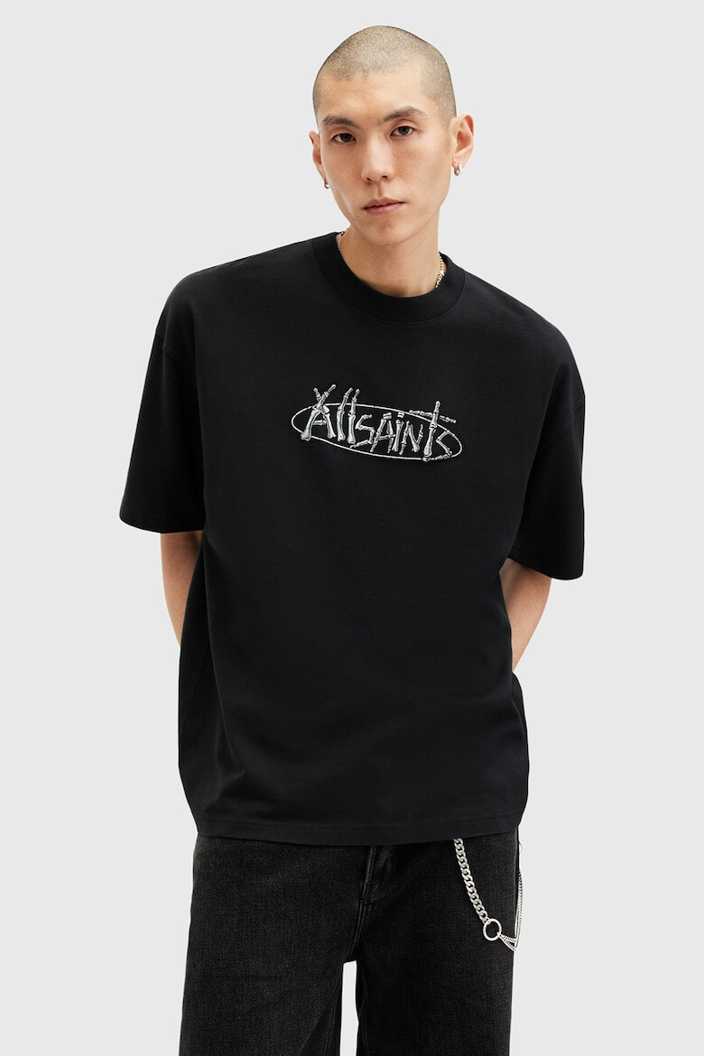 AllSaints Tricou de bumbac cu imprimeu - Pled.ro