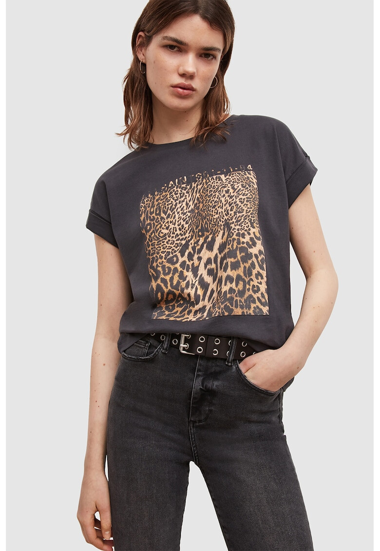 AllSaints Tricou din bumbac cu animal print - Pled.ro