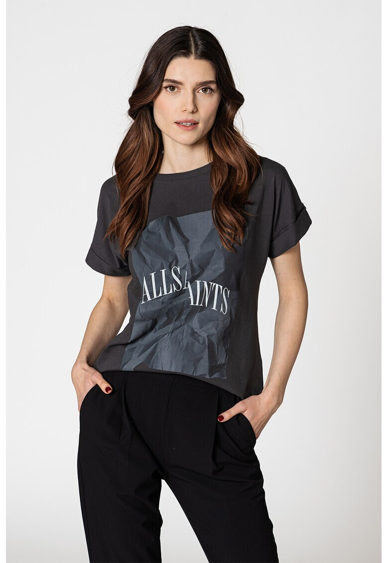 AllSaints Tricou din bumbac cu imprimeu Brecon Imogen - Pled.ro