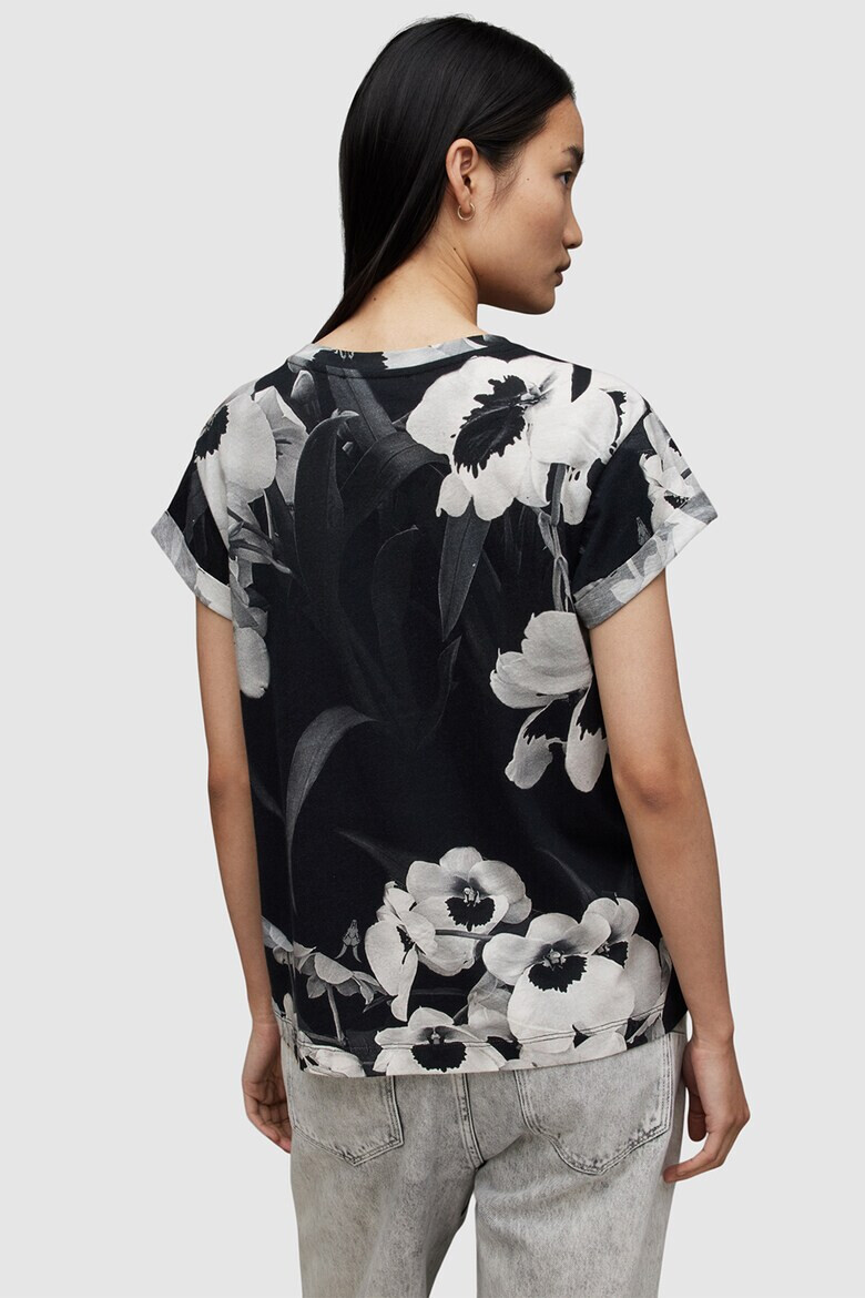 AllSaints Tricou din bumbac cu model floral si logo Francesco Anna - Pled.ro