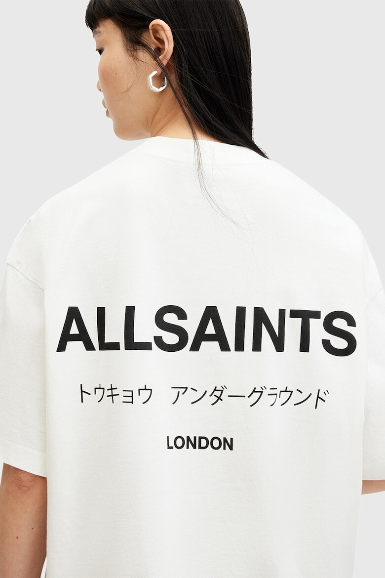 AllSaints Tricou din bumbac organic cu imprimeu logo pe partea din spate - Pled.ro