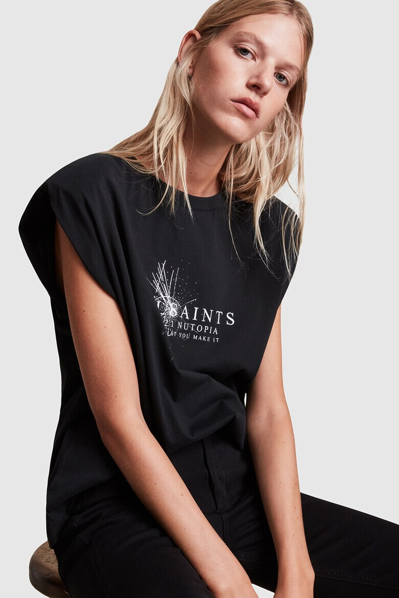 AllSaints Tricou fara maneci cu logo Coni - Pled.ro