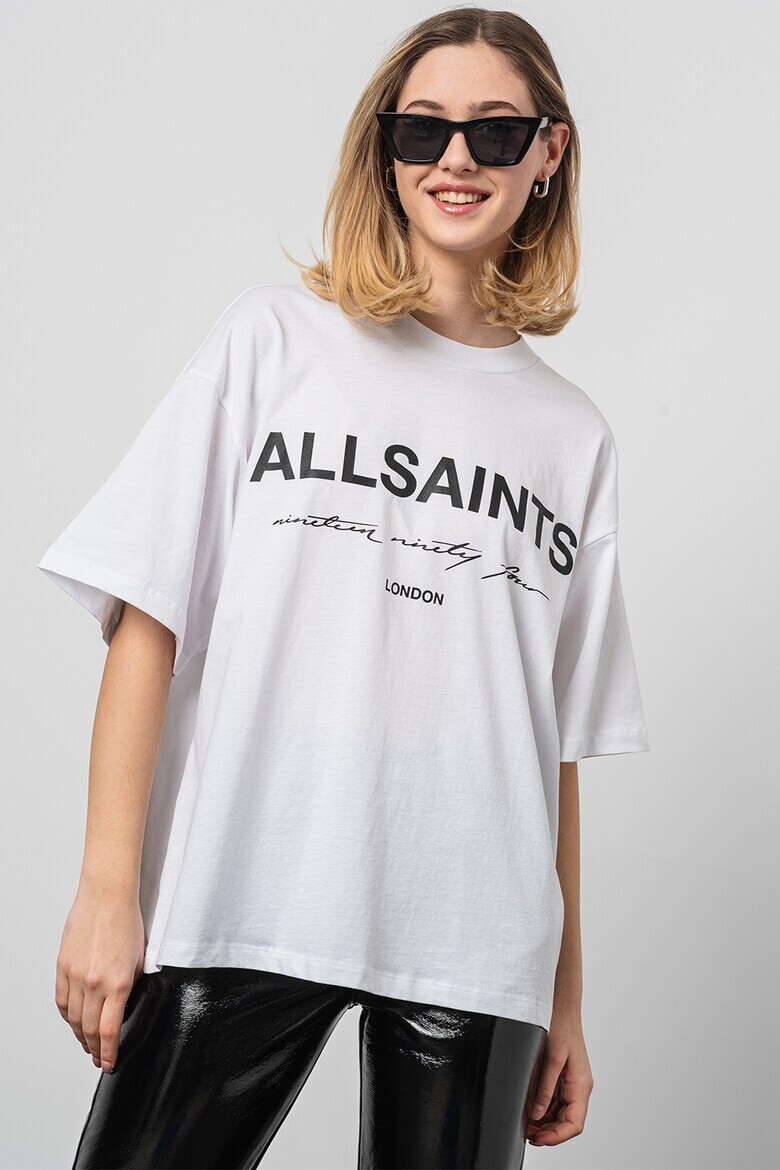 AllSaints Tricou supradimensionat cu imprimeu logo - Pled.ro