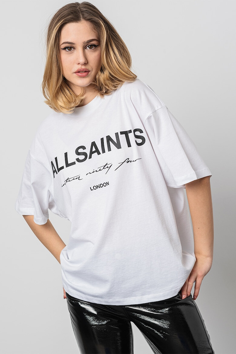 AllSaints Tricou supradimensionat cu imprimeu logo - Pled.ro