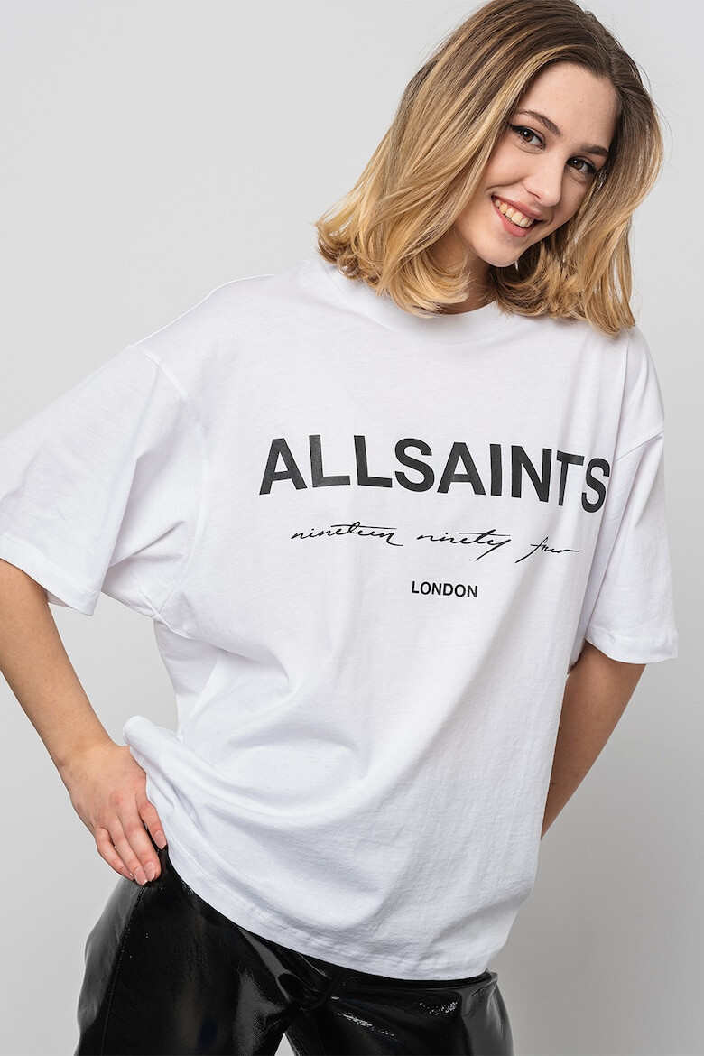 AllSaints Tricou supradimensionat cu imprimeu logo - Pled.ro