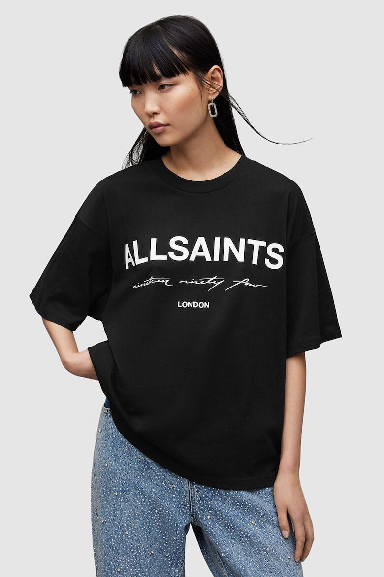 AllSaints Tricou supradimensionat cu imprimeu logo - Pled.ro