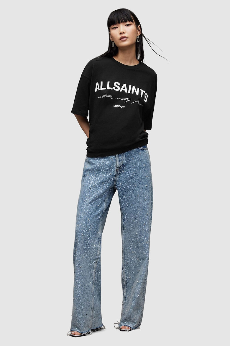 AllSaints Tricou supradimensionat cu imprimeu logo - Pled.ro