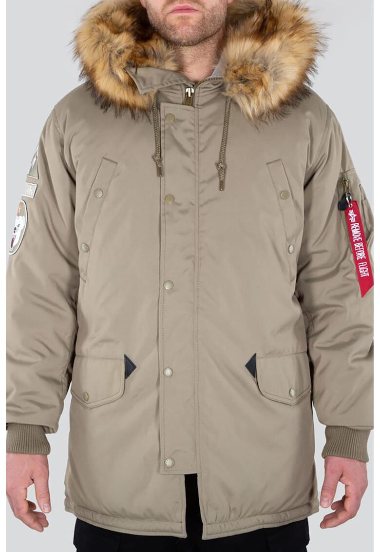 ALPHA INDUSTRIES Geaca cu garnitura de blana sintetica detasabila - Pled.ro