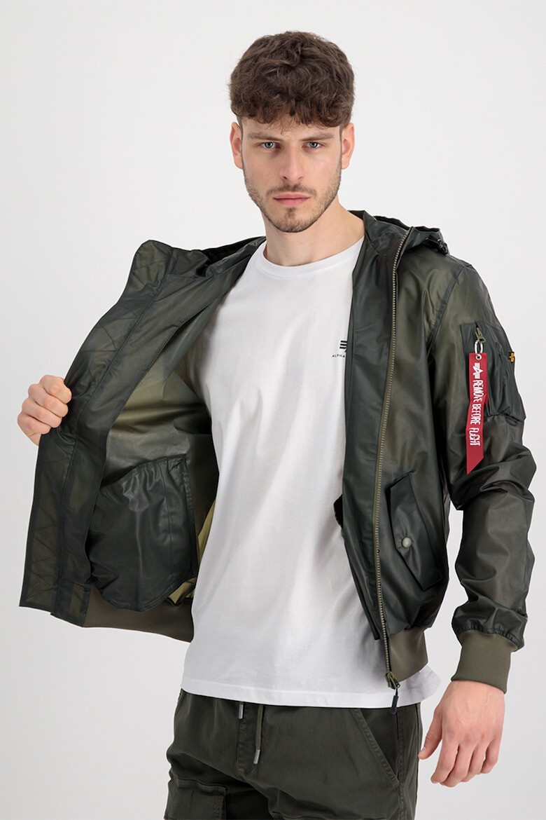 ALPHA INDUSTRIES Jacheta cu gluga si buzunare cu fermoar - Pled.ro