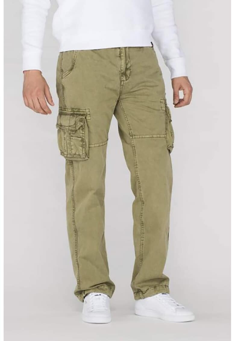 ALPHA INDUSTRIES Pantaloni cargo de bumbac cu logo - Pled.ro