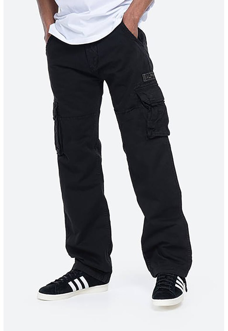 ALPHA INDUSTRIES Pantaloni cargo de bumbac cu logo - Pled.ro