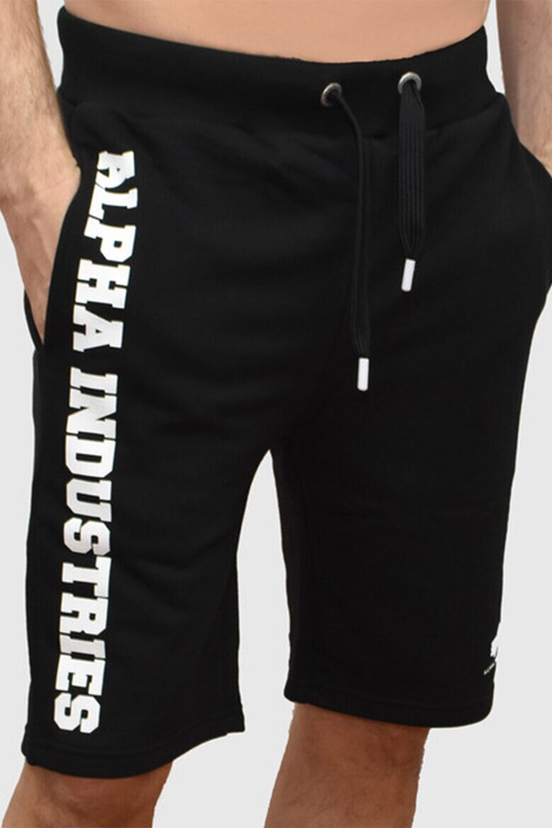 ALPHA INDUSTRIES Pantaloni scurti cu imprimeu logo si snur - Pled.ro