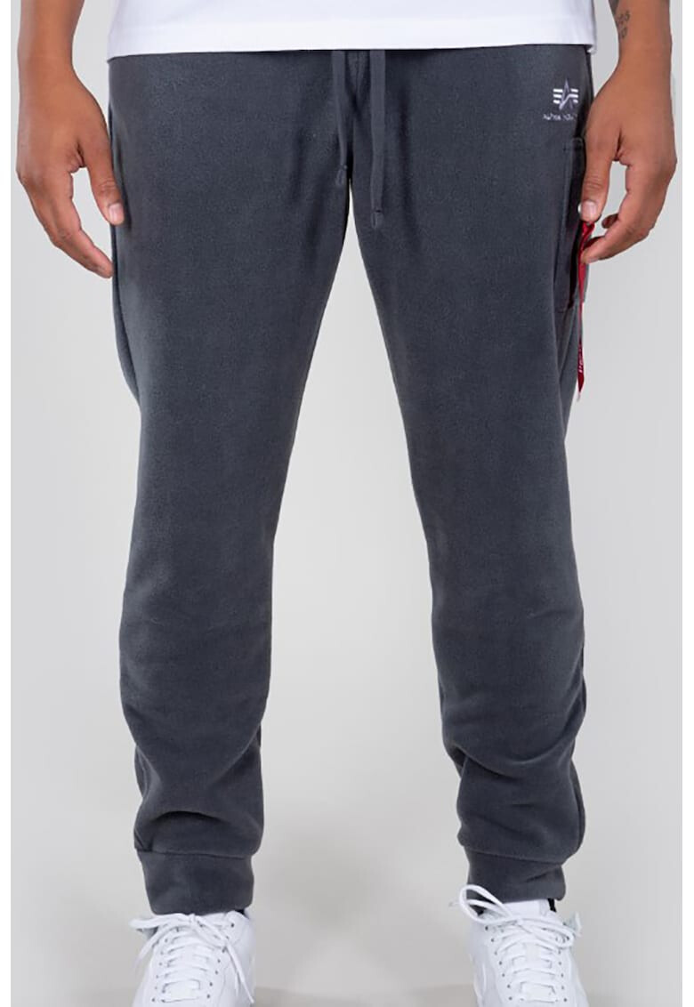 ALPHA INDUSTRIES Pantaloni sport conici din fleece cu talie medie - Pled.ro