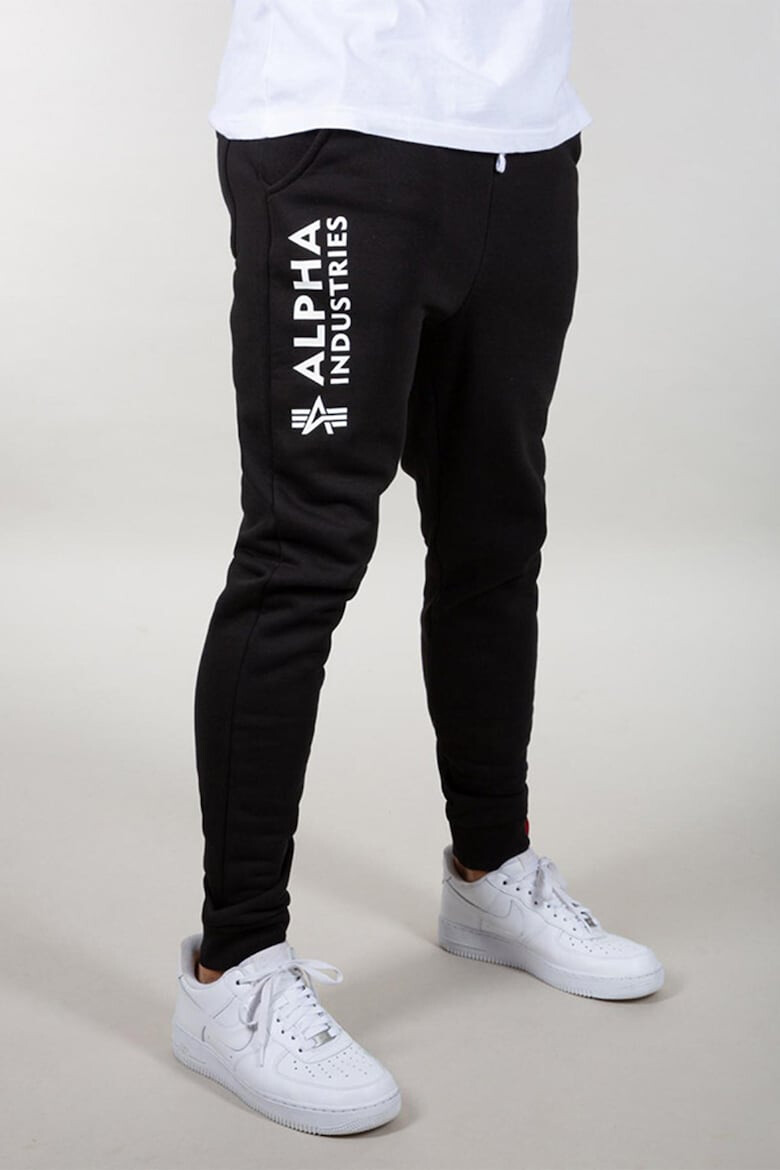 ALPHA INDUSTRIES Pantaloni sport de bumbac cu talie ajustabila - Pled.ro