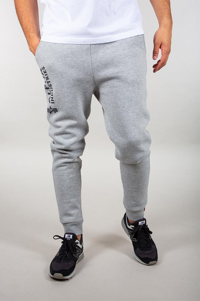 ALPHA INDUSTRIES Pantaloni sport de bumbac cu talie ajustabila - Pled.ro