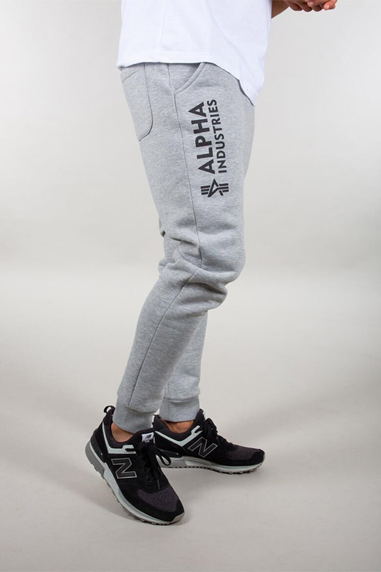 ALPHA INDUSTRIES Pantaloni sport de bumbac cu talie ajustabila - Pled.ro