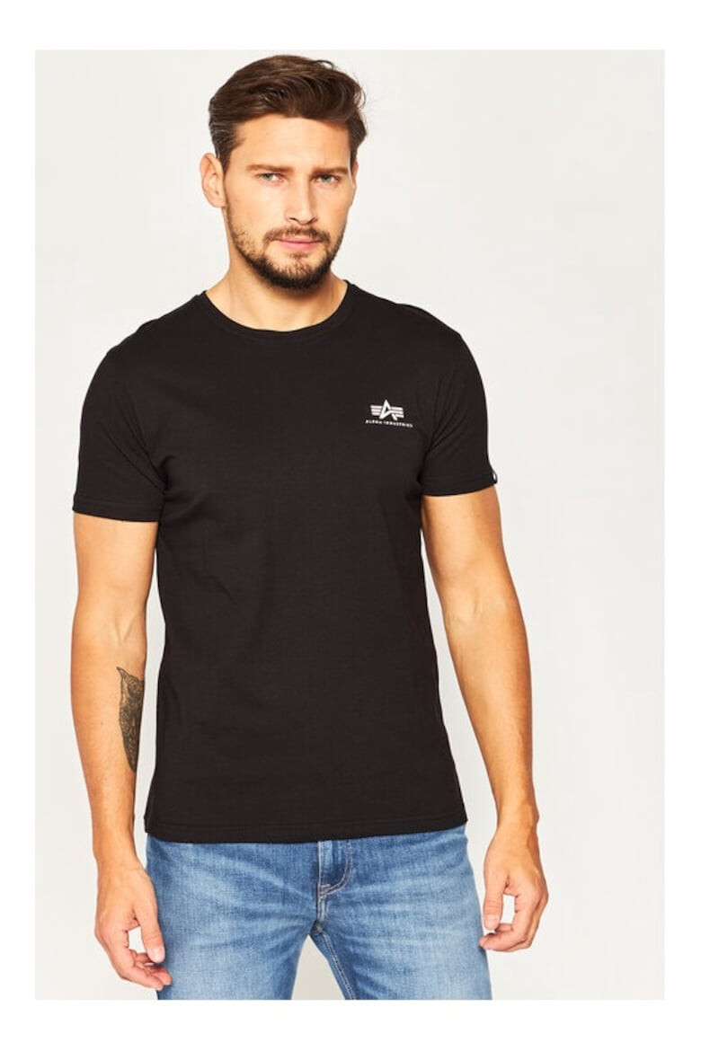 ALPHA INDUSTRIES Tricou barbati 376991 Negru Bumbac - Pled.ro