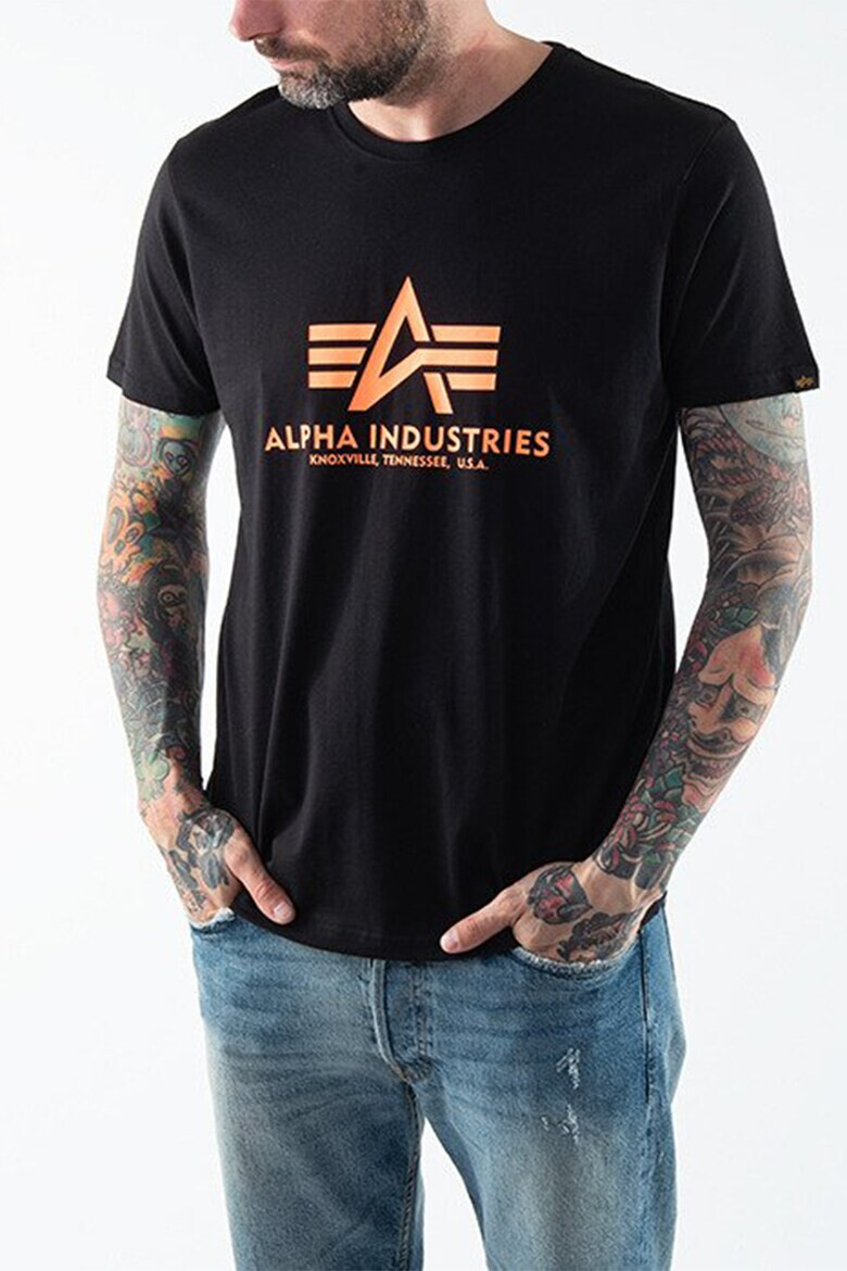 ALPHA INDUSTRIES Tricou de bumbac cu imprimeu logo - Pled.ro