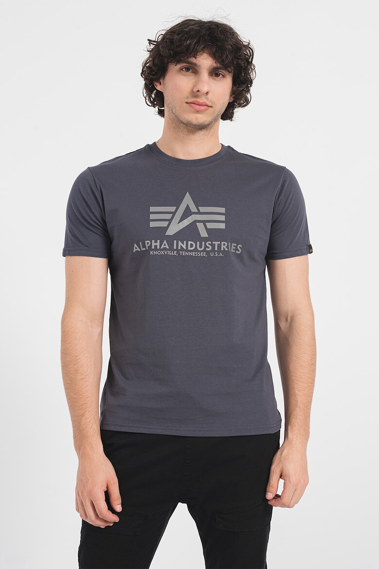 ALPHA INDUSTRIES Tricou de bumbac cu imprimeu logo reflectorizant - Pled.ro