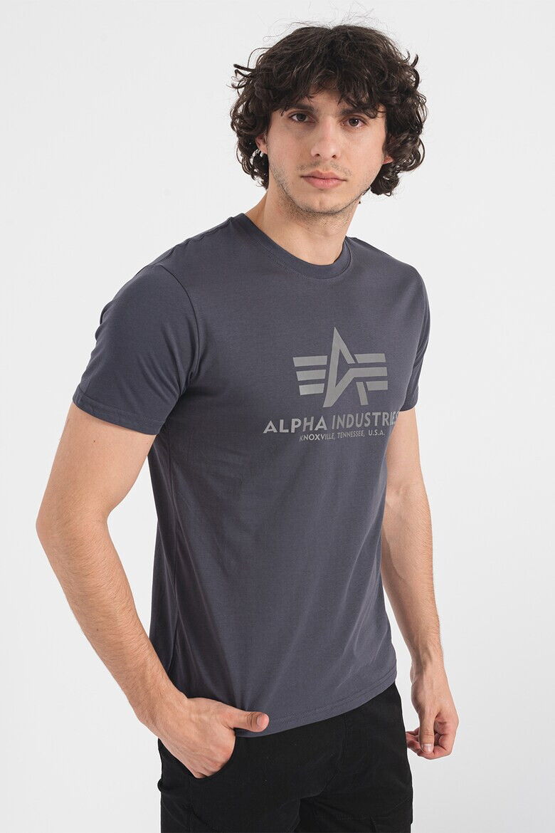 ALPHA INDUSTRIES Tricou de bumbac cu imprimeu logo reflectorizant - Pled.ro