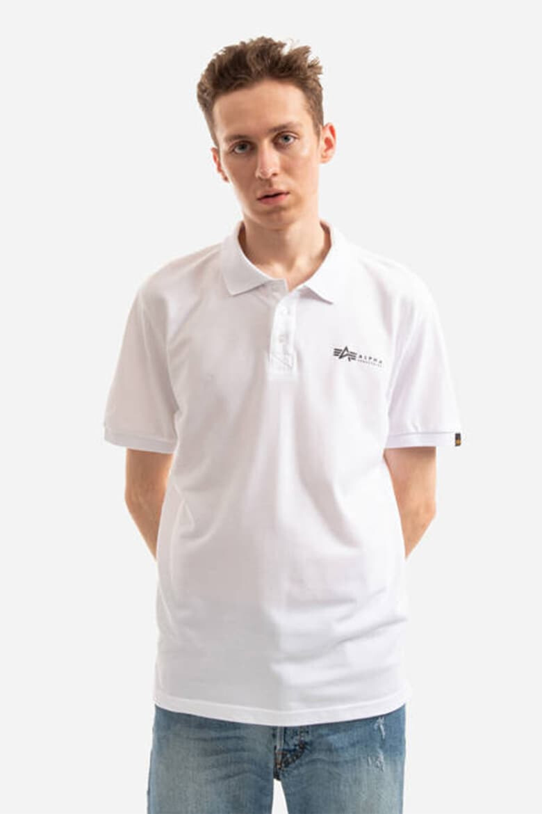 ALPHA INDUSTRIES Tricou polo de bumbac cu logo - Pled.ro