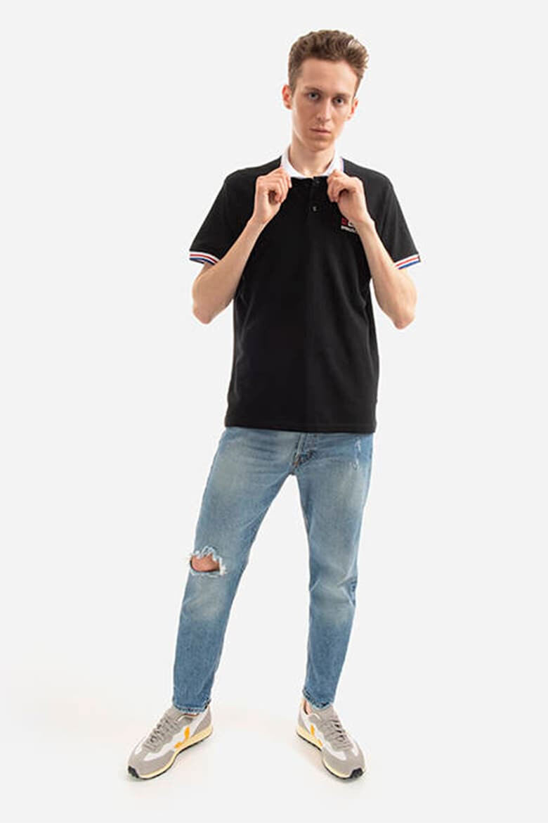 ALPHA INDUSTRIES Tricou polo din pique cu guler si mansete contrastante - Pled.ro