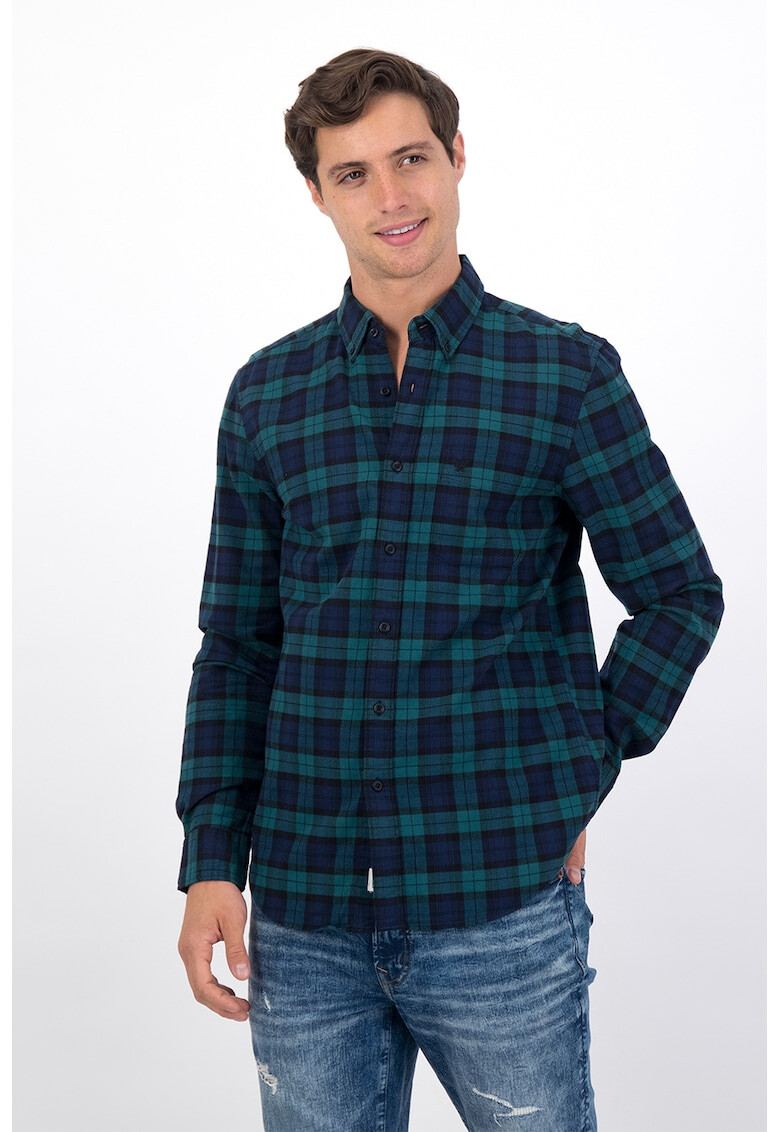 American Eagle Camasa slim fit cu imprimeu in carouri - Pled.ro