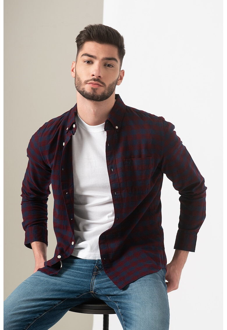 American Eagle Camasa slim fit cu imprimeu in carouri - Pled.ro