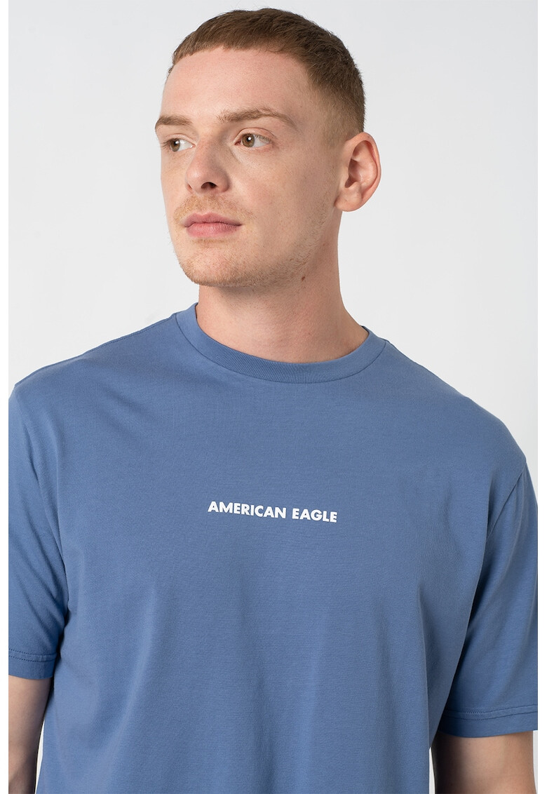 American Eagle Tricou cu decolteu la baza gatului de bumbac - Pled.ro