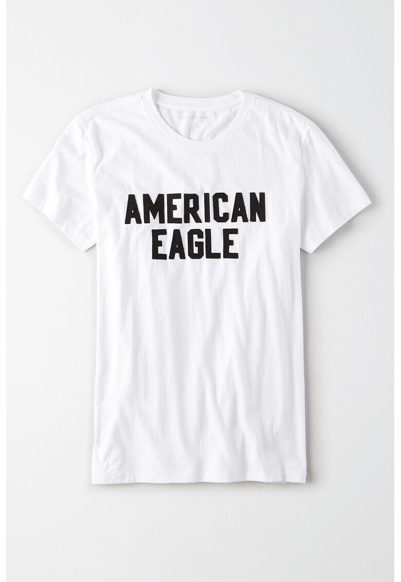 American Eagle Tricou cu decolteu la baza gatului si imprimeu logo - Pled.ro