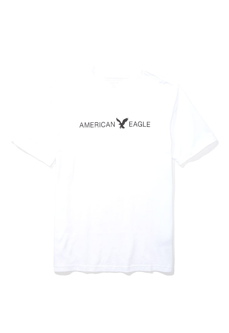 American Eagle Tricou cu decolteu la baza gatului si imprimeu logo - Pled.ro