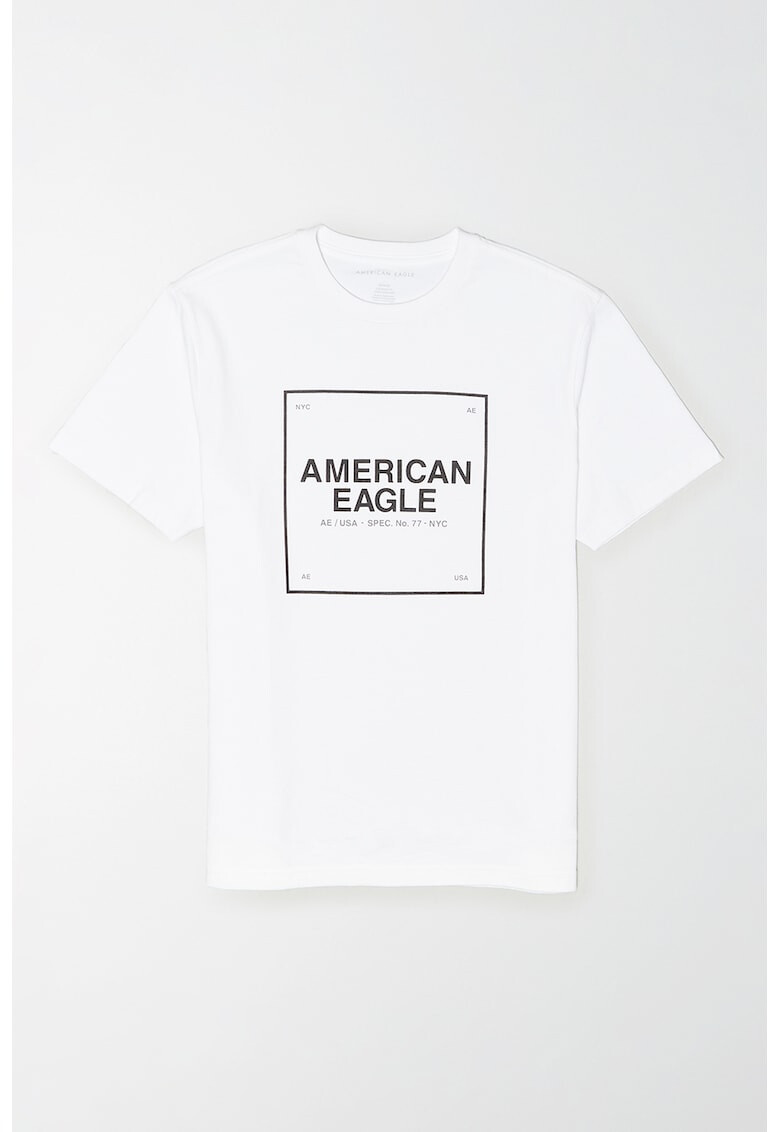 American Eagle Tricou cu decolteu la baza gatului si imprimeu logo - Pled.ro